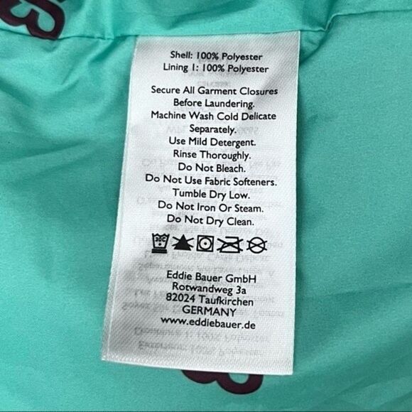 NWT Eddie Bauer x Karla Waterproof Colorblock Jacket, Pink/Orange, Size Small - Picture 9 of 10